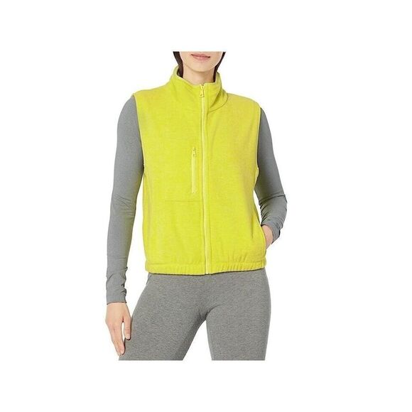 Beyond Yoga FP2208 Women's Sz S True Chartreuse Yellow Morning Walk Vest - Picture 7 of 8